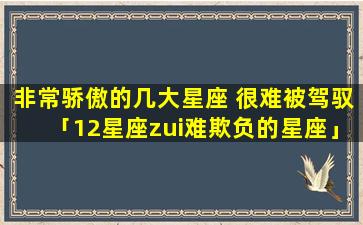 非常骄傲的几大星座 很难被驾驭「12星座zui难欺负的星座」